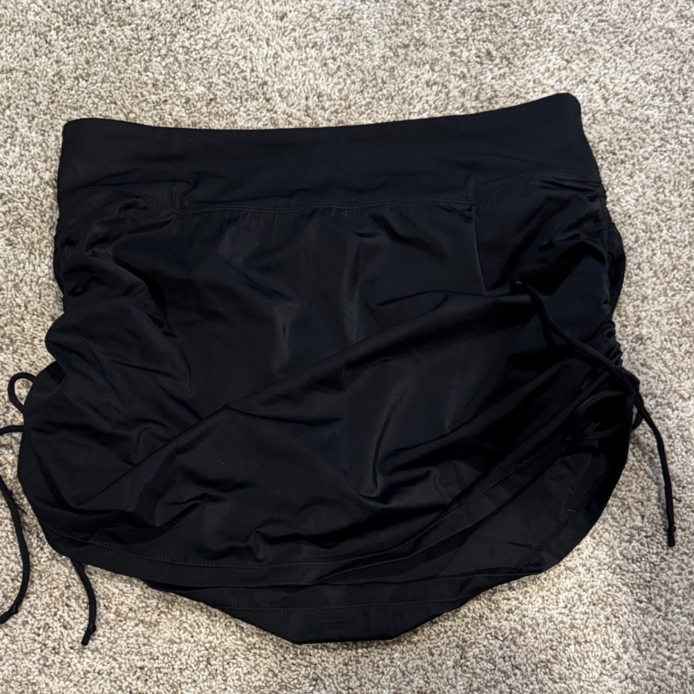 KIAVA Black Swim Skirt with Side Ties